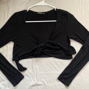 Nasty Gal Crop Tie top